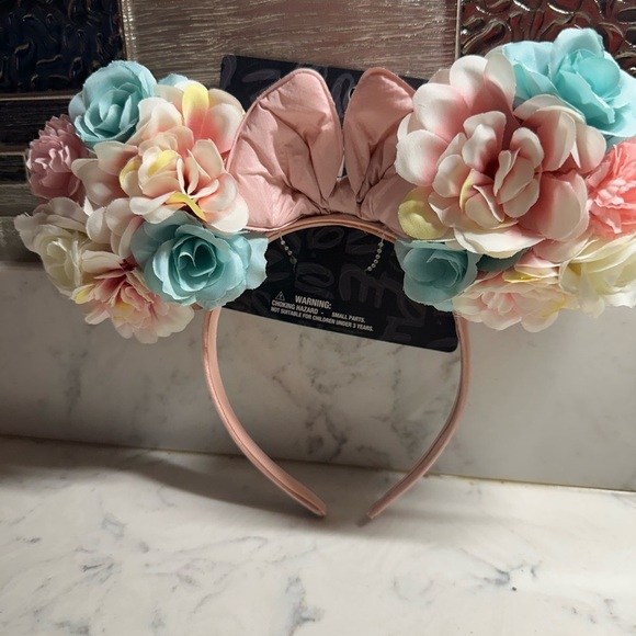 Disney Floral Headband with Pink and Blue Flowers - Picture 1 of 4